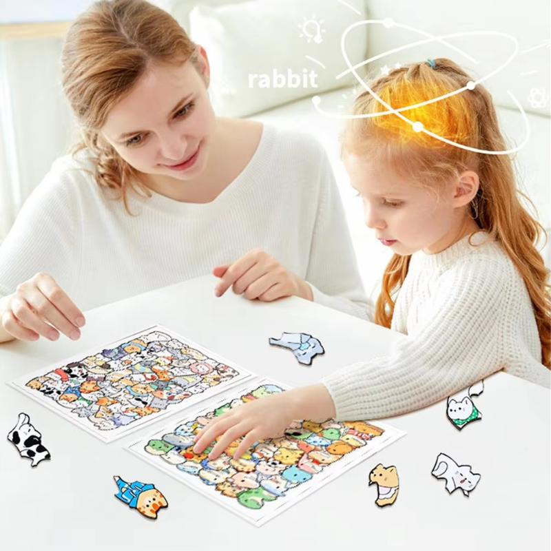 Irregular Wooden Jigsaw Puzzle Cute Animal Pattern High Difficulty Brain Teaser Toy For Kid Adults Educational Leisure Game Gift