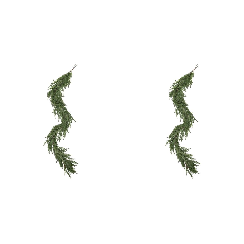 

6 Ft Norfolk Pine Garland Real Touch Christmas Garland for Mantel Fireplace QDE