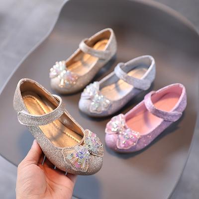 Girls High Heel Shoes Little Girl Piano Performance Crystal Dress Fashion Model Runway Show Shoes Princess Shoes