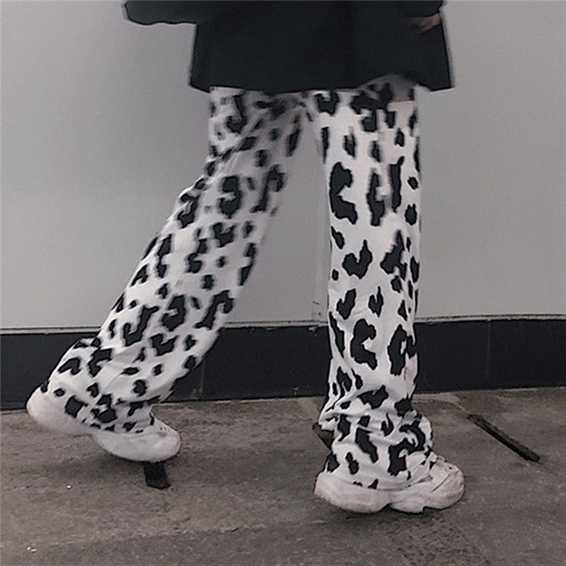Pantaloni di stampa mucca donna coreano stile wide leg Pantaloni Harajuku  Pantaloni Summer Clothes Streetwear acquista in modo economico — spedizione  gratuita, recensioni reali con foto — Joom
