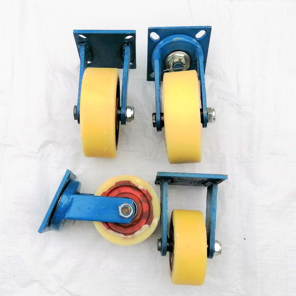 Heavy-Duty Swivel Caster with Iron Core and Thick Nylon Wheel