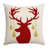 New Christmas Cartoon Pillow Cover Sofa Bedside Linen Printed Gift Square Cushion Cover