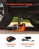 SucceBuy Electric Car Jack, 5T Adjustable Electric Scissor Jack Tire Changer with LED Light & Remote Controlfor Sedan SUV Truck