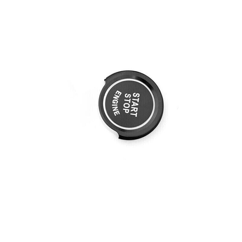 For BMW X2 F39 2018- Black Aluminum One-Button Start Switch Cover Trim 2PCS