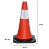 WOLFPACK PROFESSIONAL LINE - Rubber Base Signaling Cone 75 Cm. Reflective