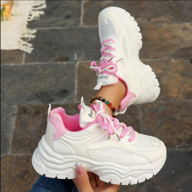 Fashion 2025Women Sneakers New Fashion Platform  New Summer Casual Chunky   Breathable Mesh Platform Shoes
