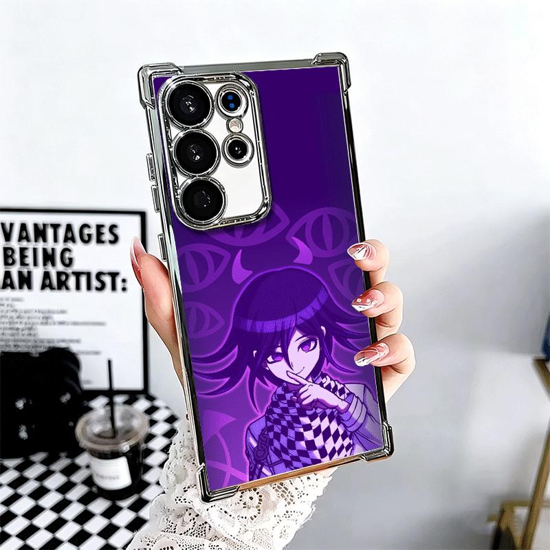 Anime D-Danganronpa Plating Phone Case For Samsung Galaxy S24 S25 FE S26 Edge S23 Ultra S22 S21 Plus S20 Anti-Fall Airabag Cover