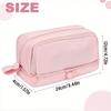Large-Capacity Portable Pencil Case Minimalist Multi-Compartment Pencil Case Stationery Organizer Desktop Storage Pouch