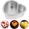 DECHOUS 6 Inch Heart Shape Cake Pan: 2Pcs Small Heart Cake Tins Aluminum 6" Non-stick Baking Molds for Mother's Day, Wedding, Party, Birthday,
