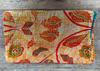 Bohemian Kantha Quilt: Yellow Red Floral Sari Throw, Vintage Bedding (80x54 In