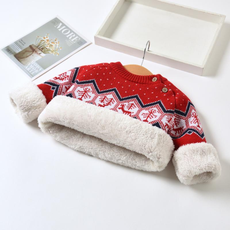 

Пуловер унисекс для маленьких детей 120 кирпич красный