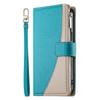 For Xiaomi Redmi 15 5G (Global) (169mm) Case Zipper Wallet Color Splicing Leather Flip Phone Cover with Straps