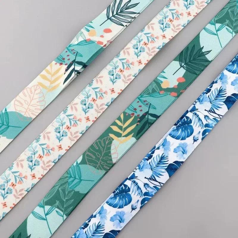 Green Plant Card Holder Case Student Badge Work Access Card ABS Plastic Lanyard Card Cover Bags for Women Girl