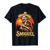 Smiguel Mexikanischer Sombrero Vintage Mexikanische Kultur Mashup T-Shirt für Herren und Damen Baumwoll-T-Shirt Kurzarm-Oberteile