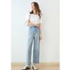 Jeans Larghi Corti con Bordo Grezzo Lavato da Donna Betu 2503T87
