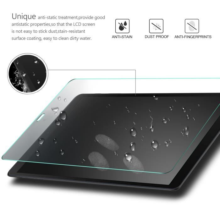 Protection d'écran - IVSO - Samsung Galaxy TAB A 10.1 - Verre trempé - Antirayures - Antibactérien