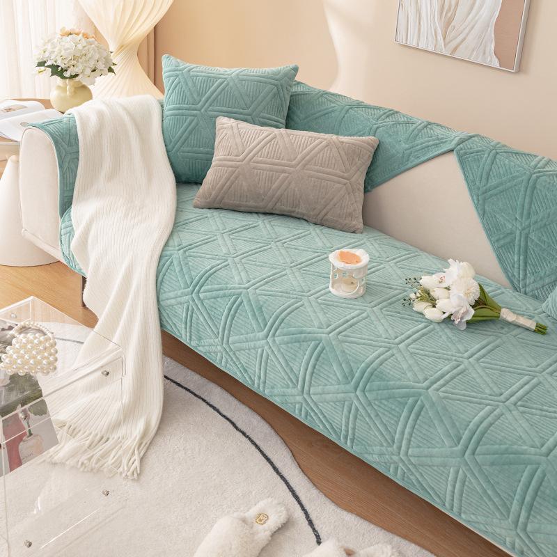 Sofa Cushion Winter Plush Non-slip Four-season Universal Leather Sofa Cover Towel Cover Cloth Backrest Towel