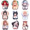 Entzückendes zweidimensionales 3D-Brust-Anime-Mauspad mit weichem ergonomischem Design