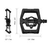 Funn Ripper2 Mountain Bike Clipless Pedals - Single-Sided Clip, Compact Platform Mountain Bike Pedals, SPD Cleat Compatible (Black)