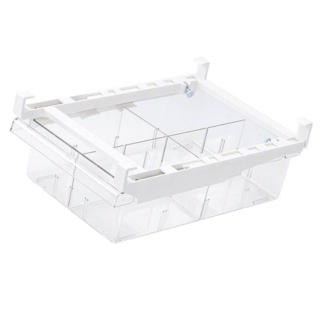 Fridge Drawer Box Transparent Multi Grids Pull Out Refrigerator Organizer for Fruit Vegetable Egg