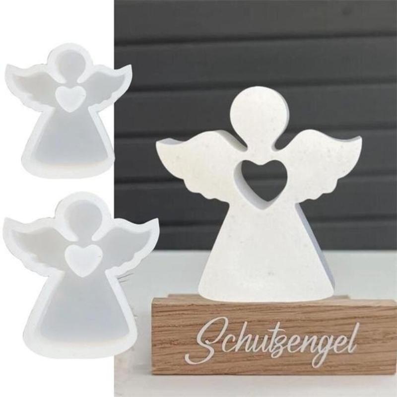 Love Angel Shape Silicone Mold DIY Candle Mold Making Plaster Orname Mould For Tabletop Casting Decoration Home Handicraft Gift