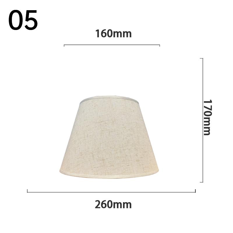 Table Lamp Shade Retro Linen Fabric Lampshade Bedroom Bedside Lamp Studies Hotel Wall Lamp Lampshade Floor Light Cover E27