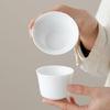 Dehua Porcelain Tea Set: All-Ceramic Tea Strainer with Stainless Steel Handle, Customizable Tea Infuser.