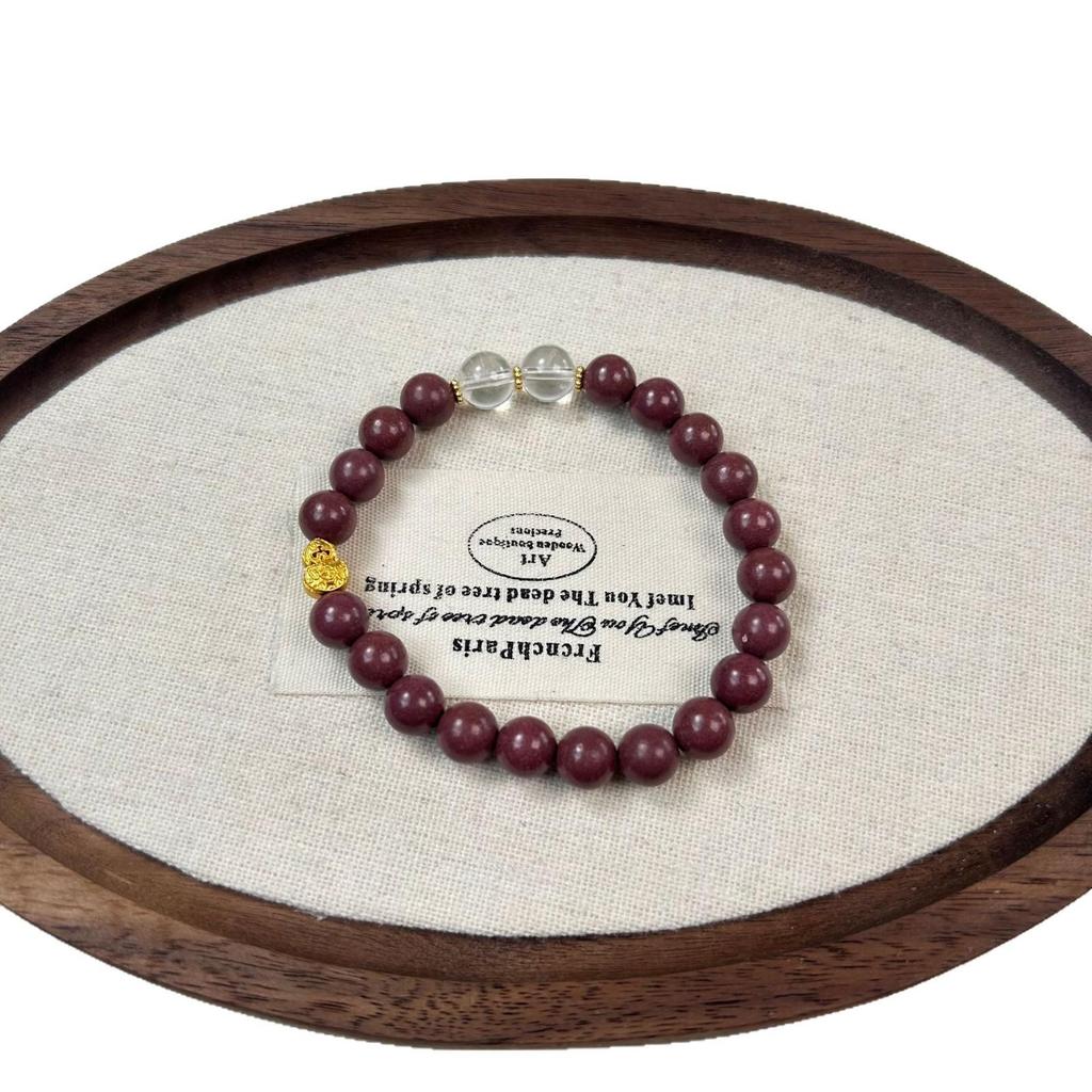 Putuo Mountain Southern Red Beaded Bracelet - Chinese Style, Original Design for Girls & Best Friends