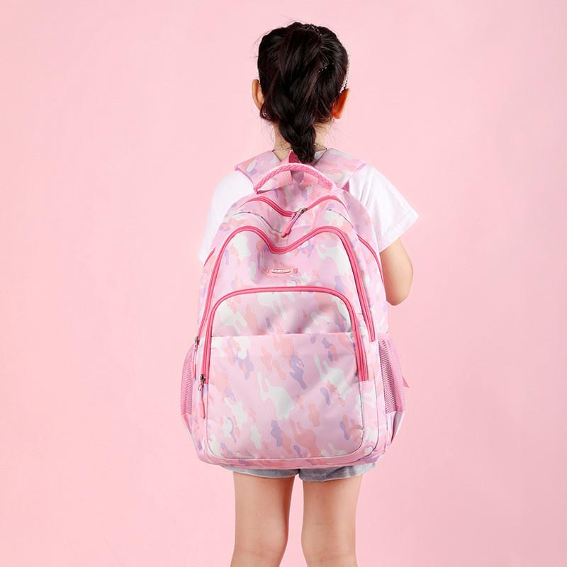 Pattern Contrasting Stripe Neutral Backpack Splash Proof Outdoor Travel Bag