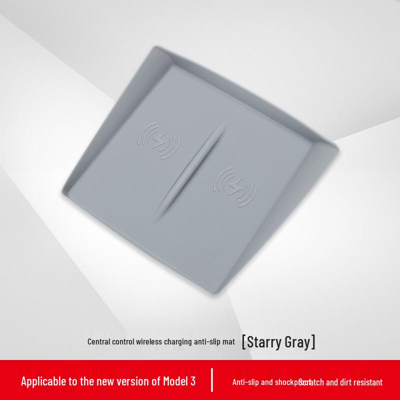 Tesla Model 3 2023 Wireless Charging Non-slip Silicone Pad for Center Console