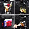 3-Layer Car Mesh Organizer Storage Between Front Seats Kid Dog Pet Net Barrier Car Net Pocket Elastic Tissue Purse Holder Netting For SUV, Van