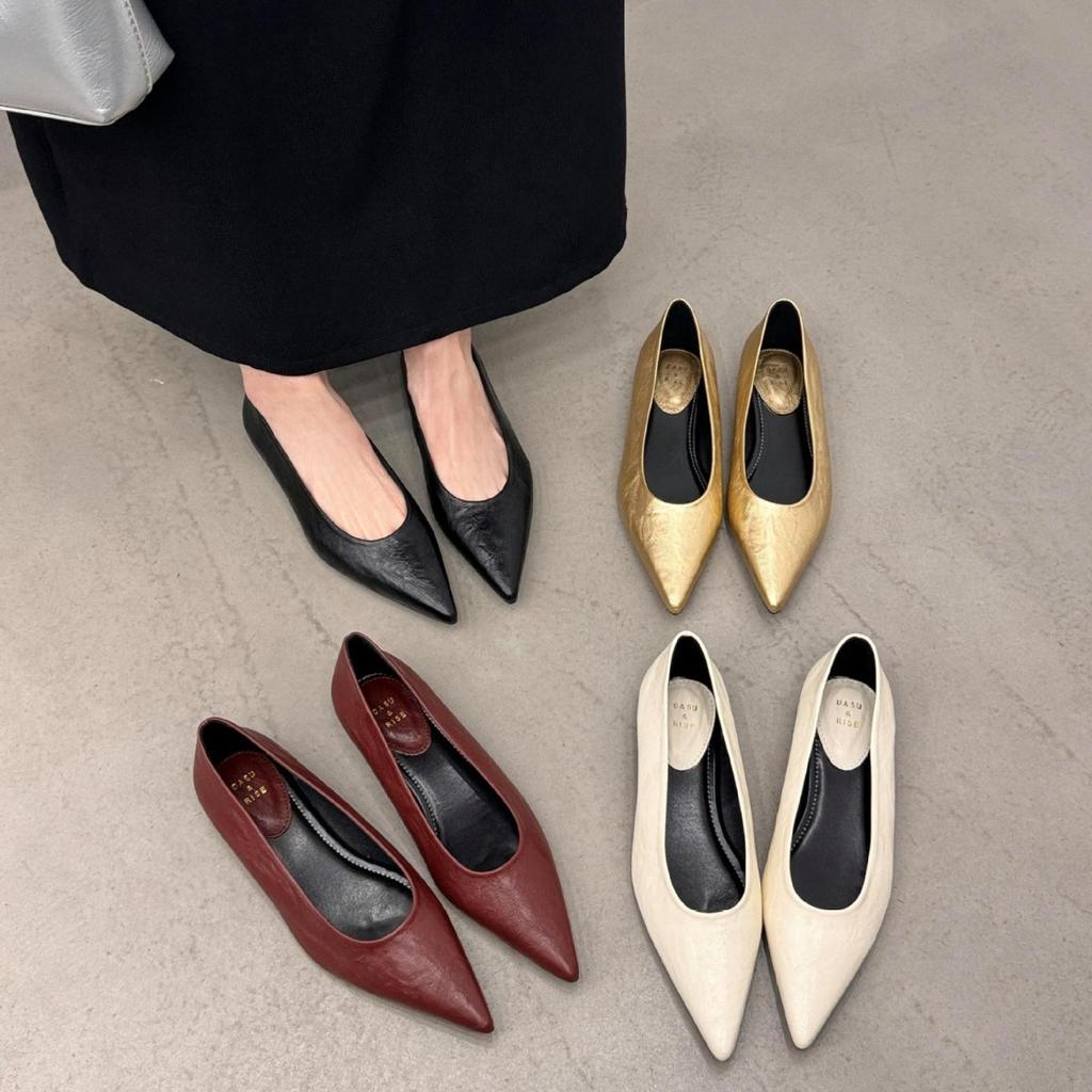 2025 Frühling und Herbst neue dünne hochhackige spitze Fußbedeckung flache Öffnung Abendtemperament Nische Mary Jane Damen Einzelschuhe