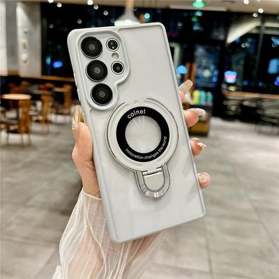 Supporto Pieghevole Custodia Antiurto per Telefono Per Samsung A51 A71 A31 A11 A21S A10S A20S A30S A50 A20 A30 Cover Rigida Trasparente Acrilica