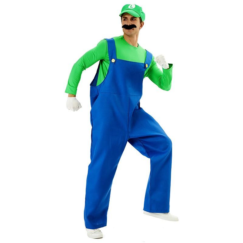Mario Princess Peach Cosplay Costume Set Couples Halloween Party Outfit Sweet Game Theme Dress With Accessories