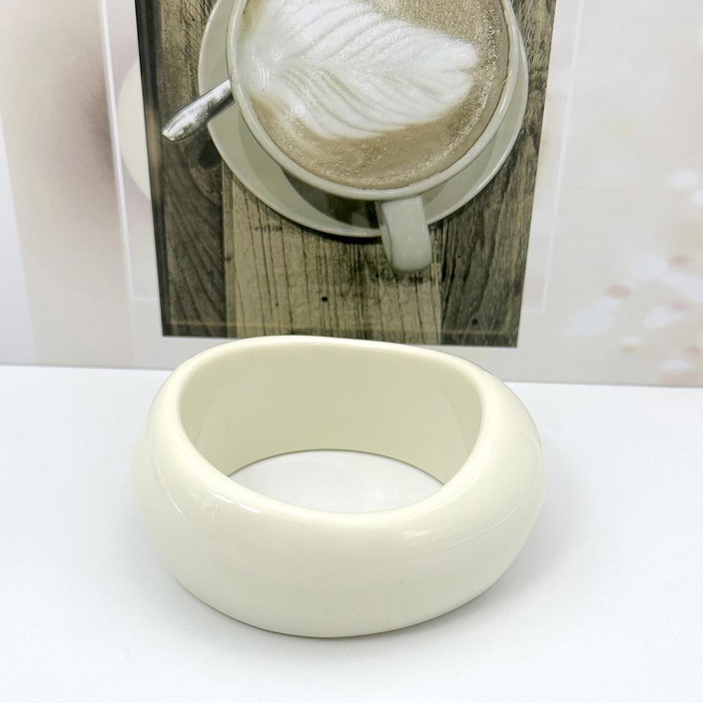 Bohemian Acrylic Bangle Smudging Retro  Hand Ring Simple Wide Cuff Bracelets  Girls
