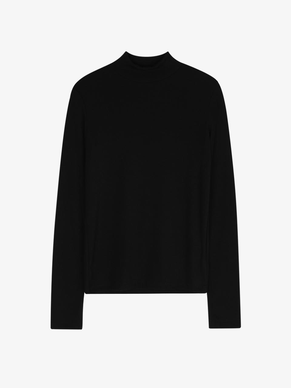 Rosiro Lossy Half Neck Pola Knit [Black] Free