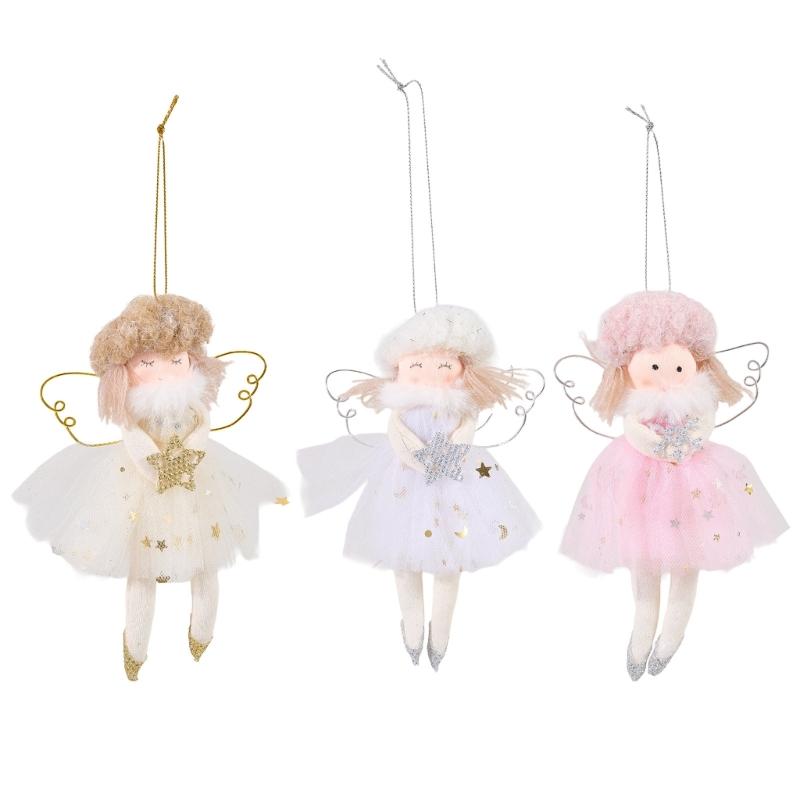 Stoffengel-Puppe Anhänger Schmuckstück Leichte Dekoration für Kinder Dekorative Weihnachtsbaum-Accessoires