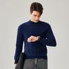 Zhaojun Men's 100% Wool Mock Neck Knit Sweater