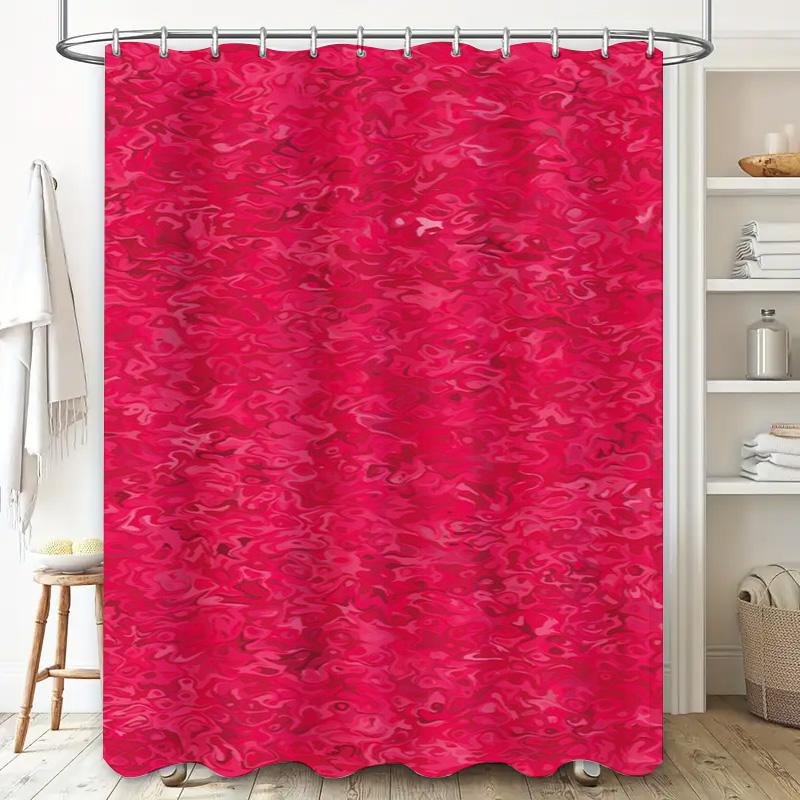 Tenda da Doccia Impermeabile per Bagno con Fantasia Rossa di Lusso Decorazione per la Casa