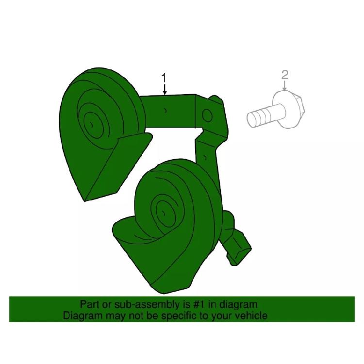 Replacement Horn System 9L3Z-13832-A Clear Sound Horn Assembly Automotive Horn Upgrades for Enhances Driving Safety