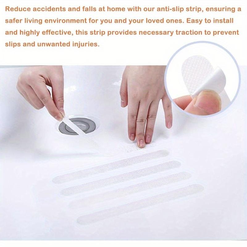 1/3 Pack Stair Steps Anti-slip Rubber Bathroom Bathtub Transparent Non-slip Stickers with Bathroom Shower Anti-slip Strip