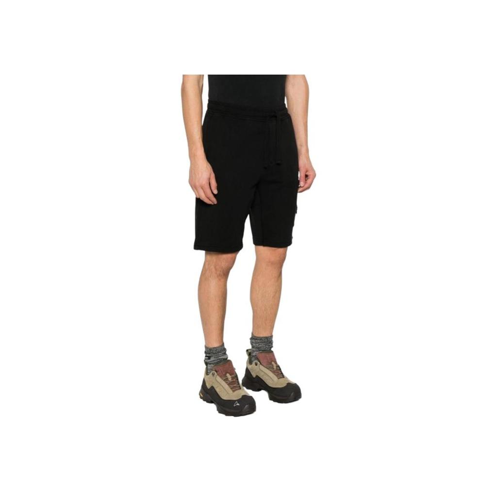 STONE ISLAND Compass Patch Mid Waist Drawstring Casual Shorts Men Shorts Black K1S156200012S0051-V0029