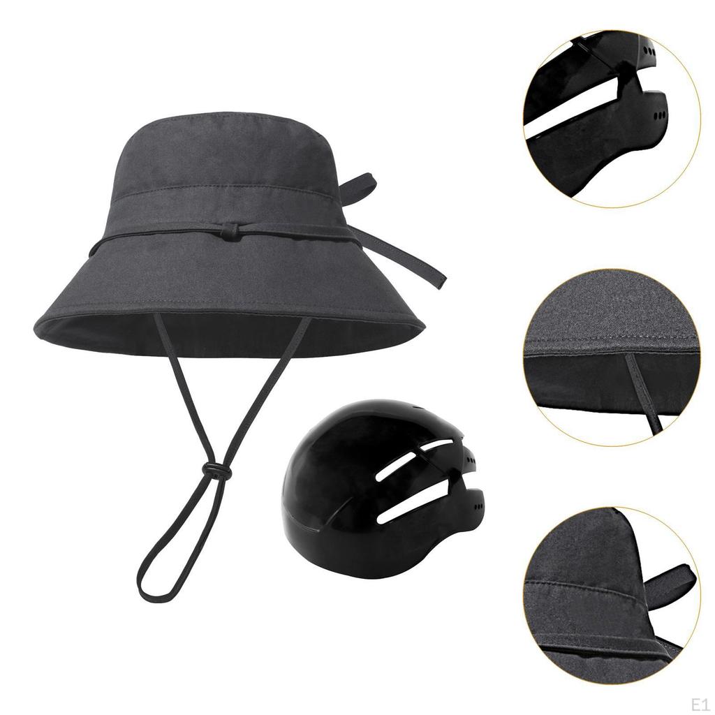 Bucket Hat Trendy Casual with Anti Collision Shell for Summer Walking Street