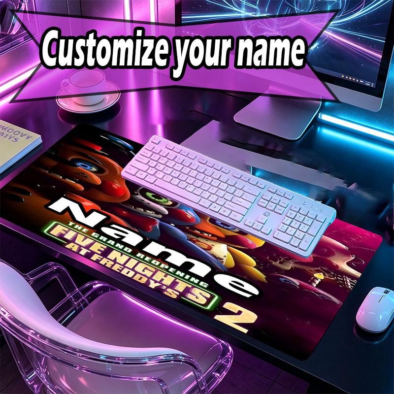 Personalizowana podkładka pod mysz z imieniem i wzorem Five Nights at Freddy's, Mata na biurko pod laptopa PC, Dekoracyjna mata na biurko do domu, Podkładka pod klawiaturę, Prezent