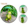 Frog Garden Statue Resin Frog Figurine with Umbrella Yard Ornament Outdoor Frog Sculpture Decor for Garden Patio