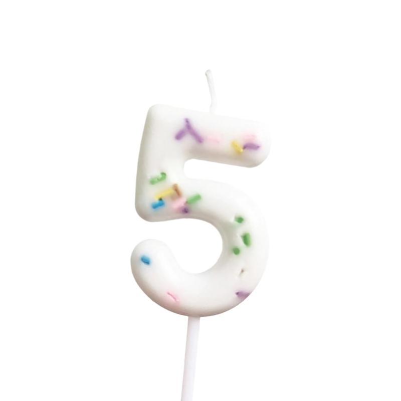 Unique Kids Birthday Cake Candle Decoration Colorful Wax Number for Party Celebration and Family Gatherings