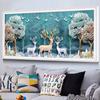 Diamond Painting 5d Large Landscape, Rich Deer Mosaic Art Entrance, Living Room, Crystal Decoration