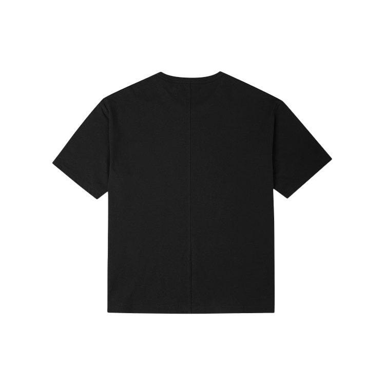 Converse T Shirts Women's Black Crew Neck Moderate Straight Fit 10021980-A02