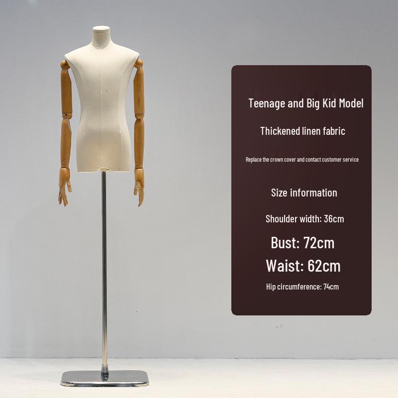 Big Kids' Clothing Store Teen Half-Body Mannequin - Male/Female Display Stand