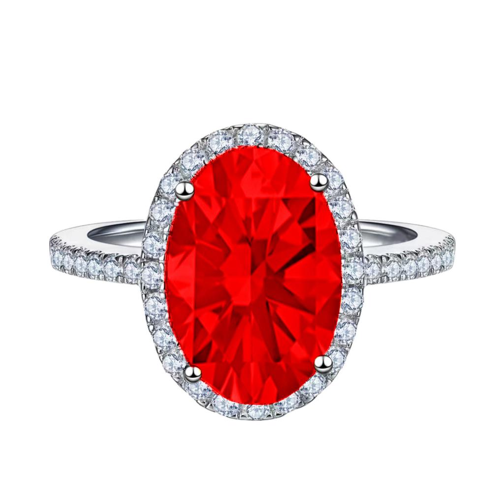 2026 Micro Inlaid Egg Shaped Diamond Colored Pink Zircon Ring with Temperament and Large Egg Shaped Diamond Ring for Women